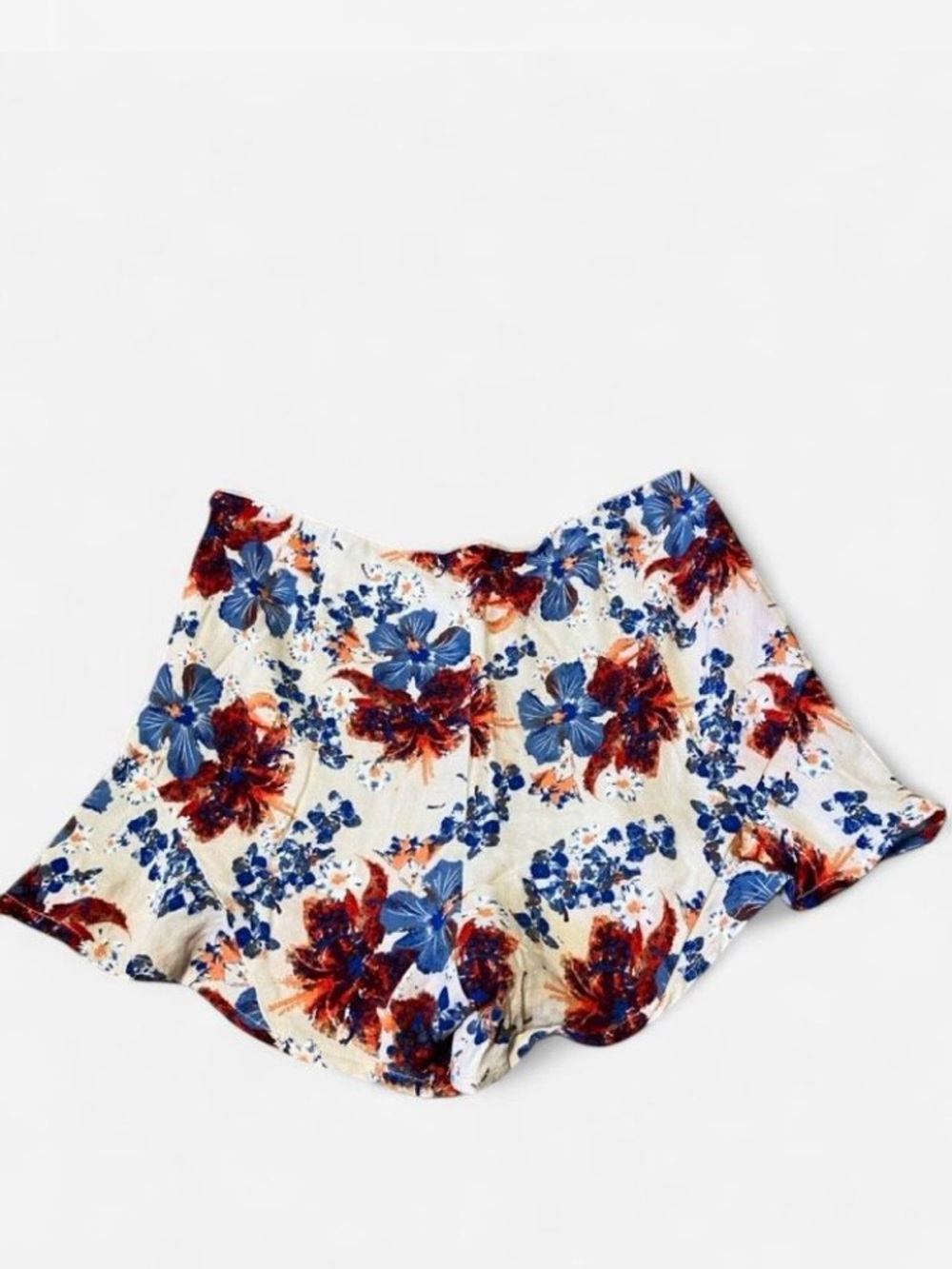 Free People Floral High Waist Flowy Boho Flutter Shorts Women’s Size 2 - Picture 1 of 7